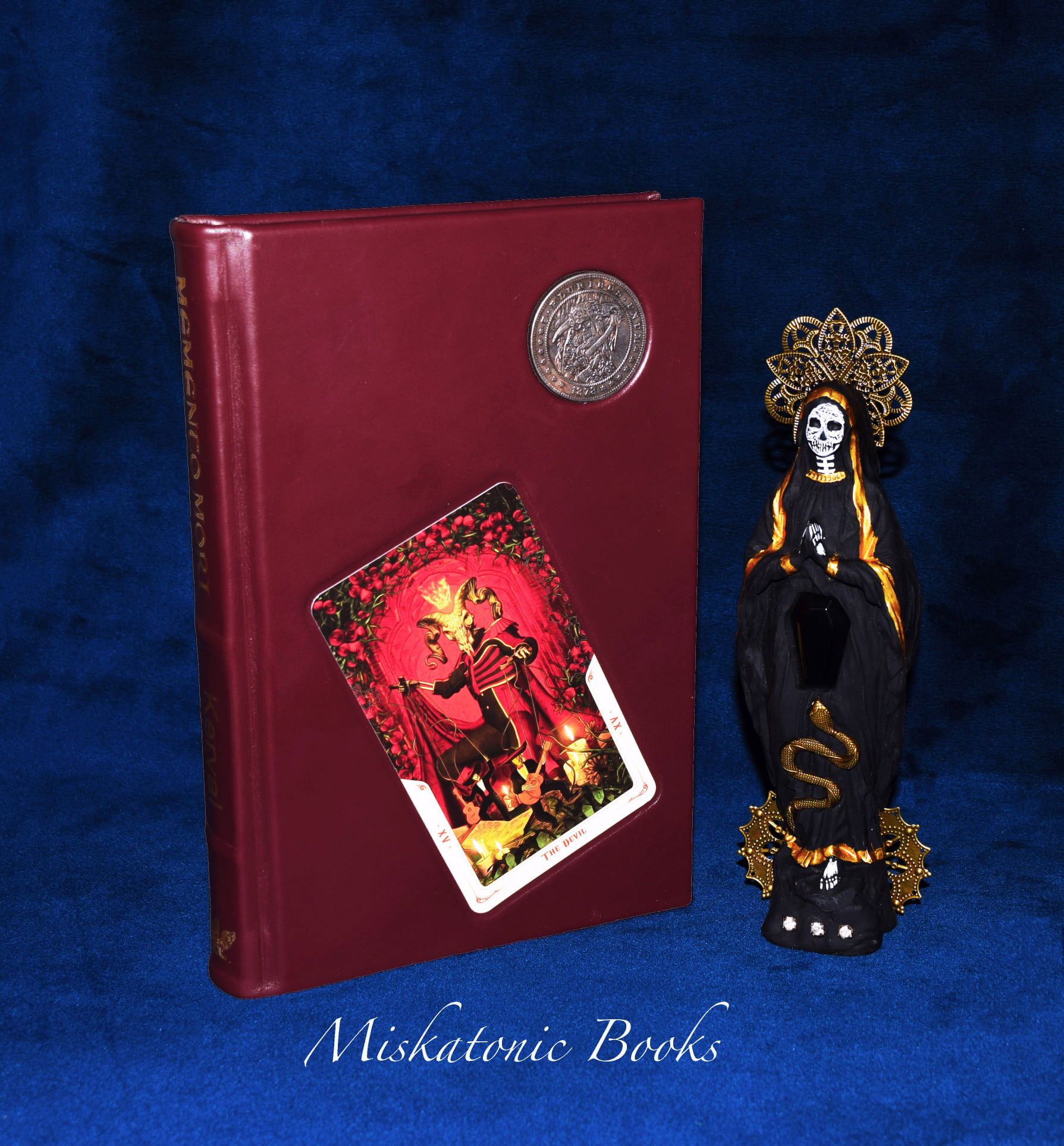 MEMENTO MORI: A Call to the Death and The Cult of La Santa Muerte edited by Edgar Kerval- Deluxe Leather Bound Limited Edition with handmade Statue