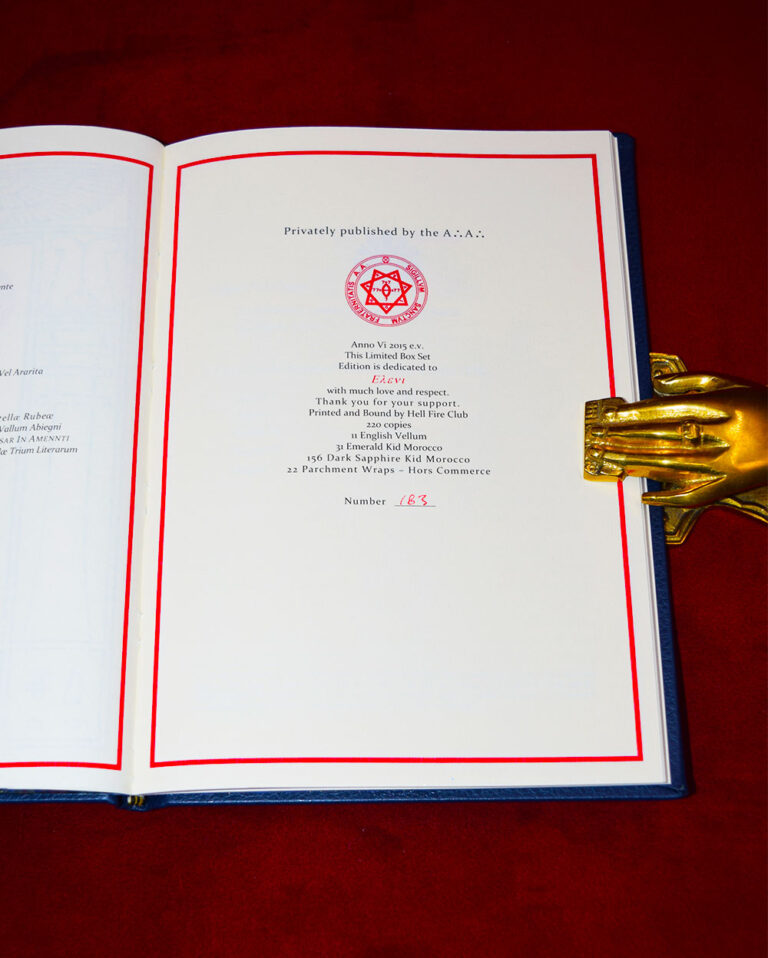 THE HOLY BOOKS OF THELEMA by Aleister Crowley (Deluxe Edition in 5 Volumes Handbound in Dark Sapphire Kid Morocco) - Image 4