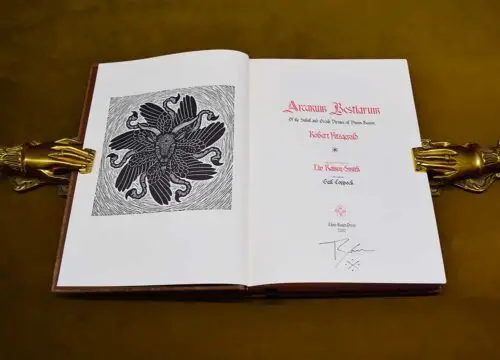 ARCANUM BESTIARUM: Of The Subtil and Occult Virtues of Divers Beasts by Robert Fitzgerald - SPECIAL "Rough Beast" Edition Bound in Full Stag, Signed and Numbered only 11 Produced. - Image 3