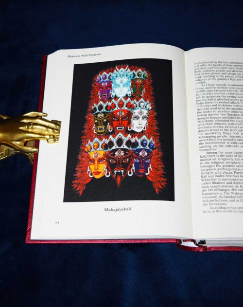 Bhairava-Kali-Dharma: Manifestations of Tantra by Adinath Jayadhar and Siddheshwari Jayadhar - Deluxe Edition Hardcover Bound in Red Italian Silk and Black Corvon Zenzo Rivet with Custom Traycase - Image 3