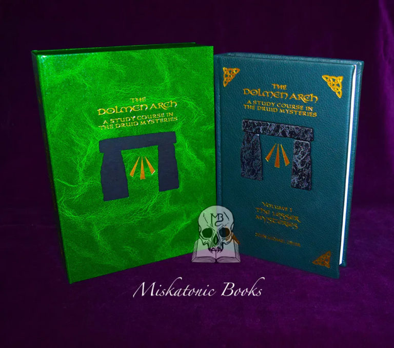 THE DOLMEN ARCH: A Study Course in the Druid Mysteries volume 1 The Lesser Mysteries by John Michael Greer - Signed SPECIAL Leather Bound Limited Edition Hardcover in Custom Traycase