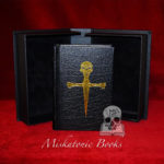 THE ALTAR OF QAYIN by Mark Alan Smith - Signed, Inscribed and Sigilized Deluxe Leather Bound LAKE OF FIRE Edition in Custom Traycase. BONUS also includes a hand written spell by the author in the Note section of the book.