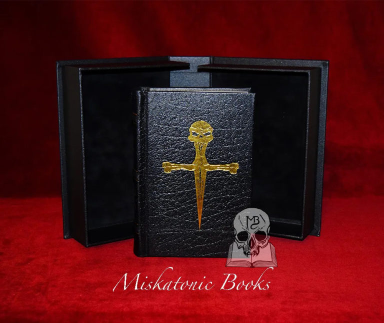 THE ALTAR OF QAYIN by Mark Alan Smith - Signed, Inscribed and Sigilized Deluxe Leather Bound LAKE OF FIRE Edition in Custom Traycase. BONUS also includes a hand written spell by the author in the Note section of the book.
