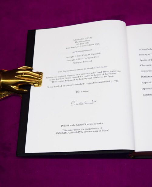 OF THE ARTE GOETIA by Colin Campbell (Limited Edition Hardcover) - Image 2