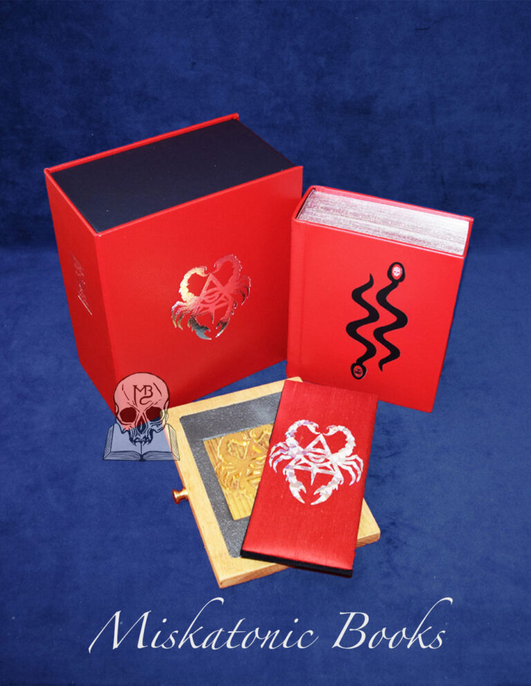 Hagen von Tulien, LE BAGGATH-TJNEMOUR, Livre Noir & Livre Rouge (Liber B-T) - DELUXE Red Leather Bound Limited Edition Hardcover with Clamshell Case and Brass Die