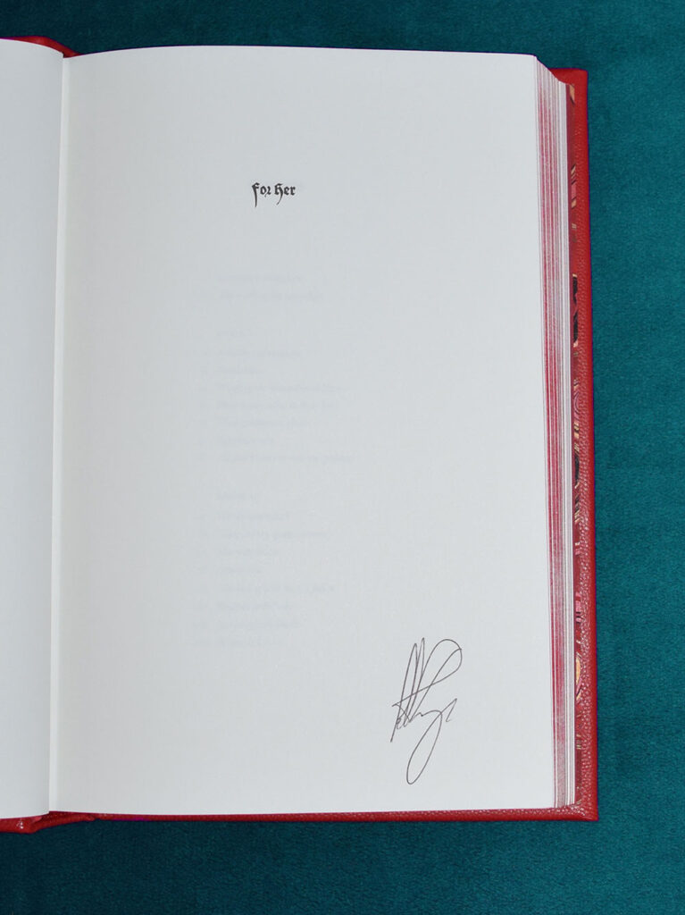THE RED GODDESS by Peter Grey (2021 Edition) - MOTHER OF PEARL Edition Fine Deluxe Leather Bound Limited Edition Hardcover in Custom Traycase - Image 3