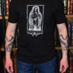 MISKATONIC BOOKS MONK T-SHIRT with artwork by Nestor Avalos