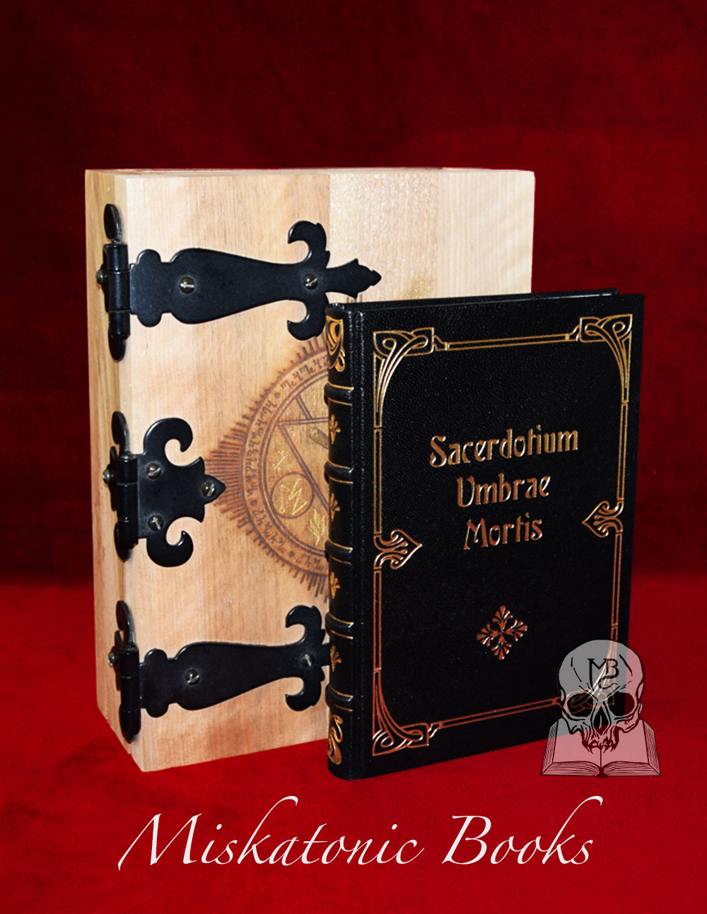 Sacerdotium Umbrae Mortis by Gilles De Laval Special Devotee Edition Bound in Goatskin 1 of 21 with Rare Wooden Box. This is #1 of 21