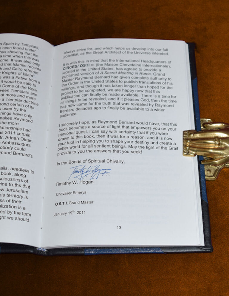 A SECRET MEETING IN ROME by Raymond Bernard Introduction by Timothy W. Hogan - Signed Leather Bound Limited Edition Hardcover - Image 2