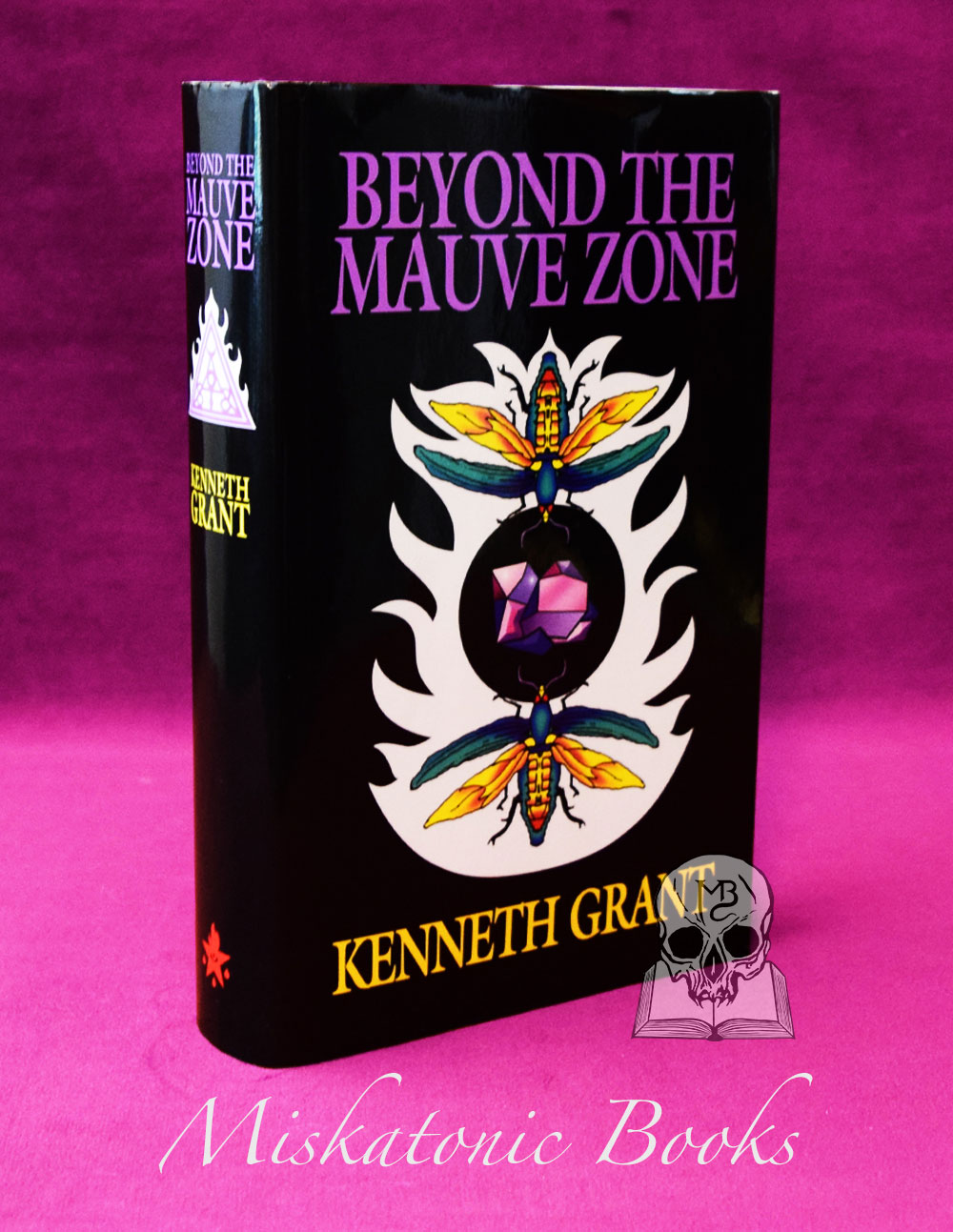BEYOND THE MAUVE ZONE by Kenneth Grant - Signed DELUXE Quarter Bound in Leather and Marbled Boards 1st Edition Hardcover 1999 Edition