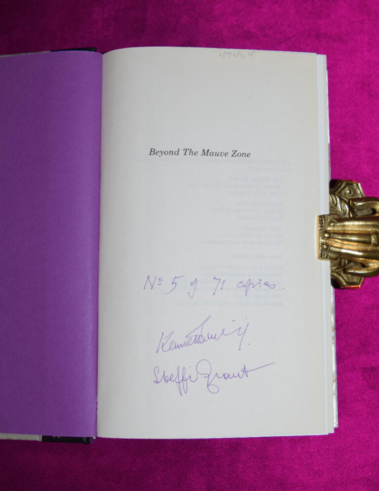 BEYOND THE MAUVE ZONE by Kenneth Grant - Signed DELUXE Quarter Bound in Leather and Marbled Boards 1st Edition Hardcover 1999 Edition - Image 2