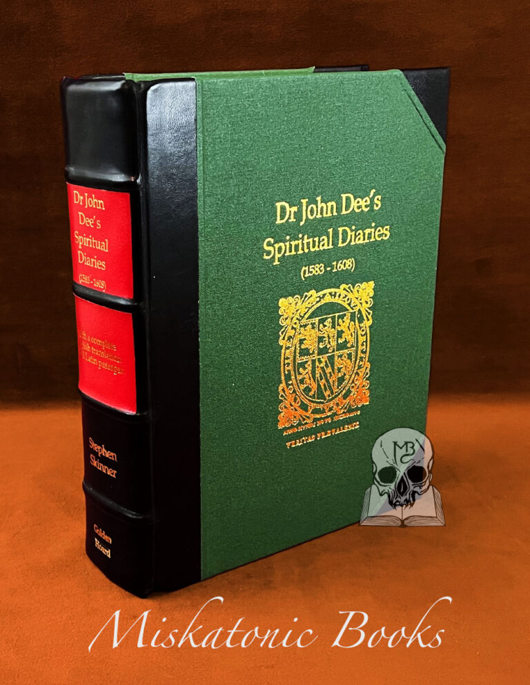 DR JOHN DEE'S SPIRITUAL DIARIES (1583-1608) edited by Stephen Skinner- Deluxe leather bound limited edition hardcover (Some Spotting to Foredges))
