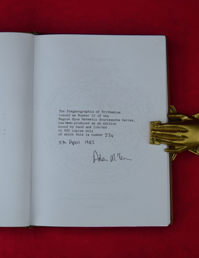 The Steganographia of Trithemius Translated by Fiona Tait and Christopher Upton. Edited with an Introduction by Adam McLean - Limited Edition Hardcover - Image 2