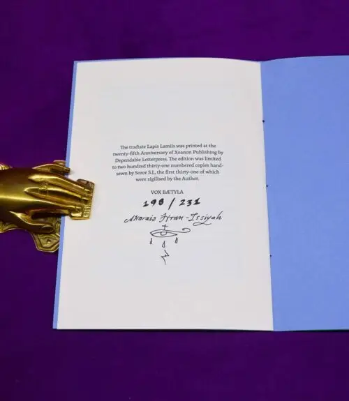 LAPIS LAMIIS: The Stone of the Witches by Daniel Schulke - SIGNED and Sigilized Limited Edition Hand Sewn Chapbook - Image 2