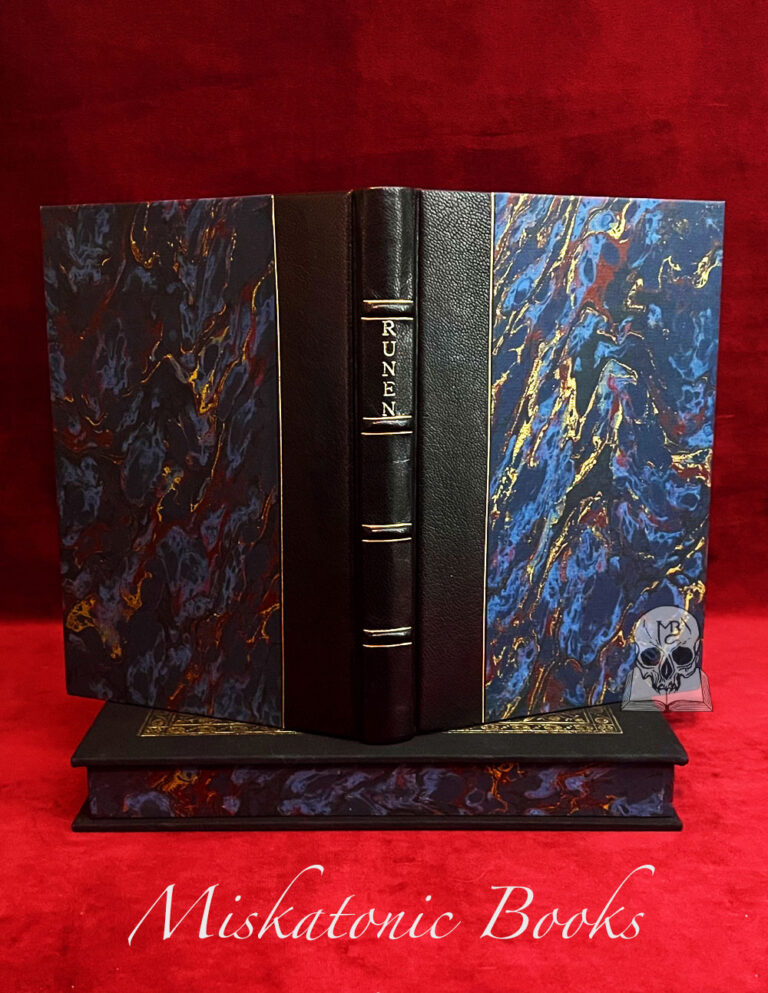RUNEN: The Wisdom of the Runes by A.D. Mercer - Deluxe PROTOTYPE DEVOTEE edition of only #1 of only 1 copies, bound in quarter leather and marbled boards in custom traycase - Image 3