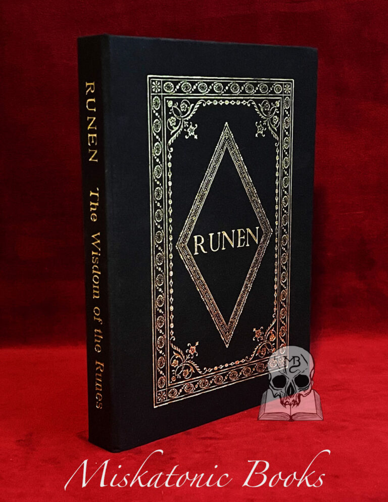RUNEN: The Wisdom of the Runes by A.D. Mercer - Deluxe PROTOTYPE DEVOTEE edition of only #1 of only 1 copies, bound in quarter leather and marbled boards in custom traycase - Image 2
