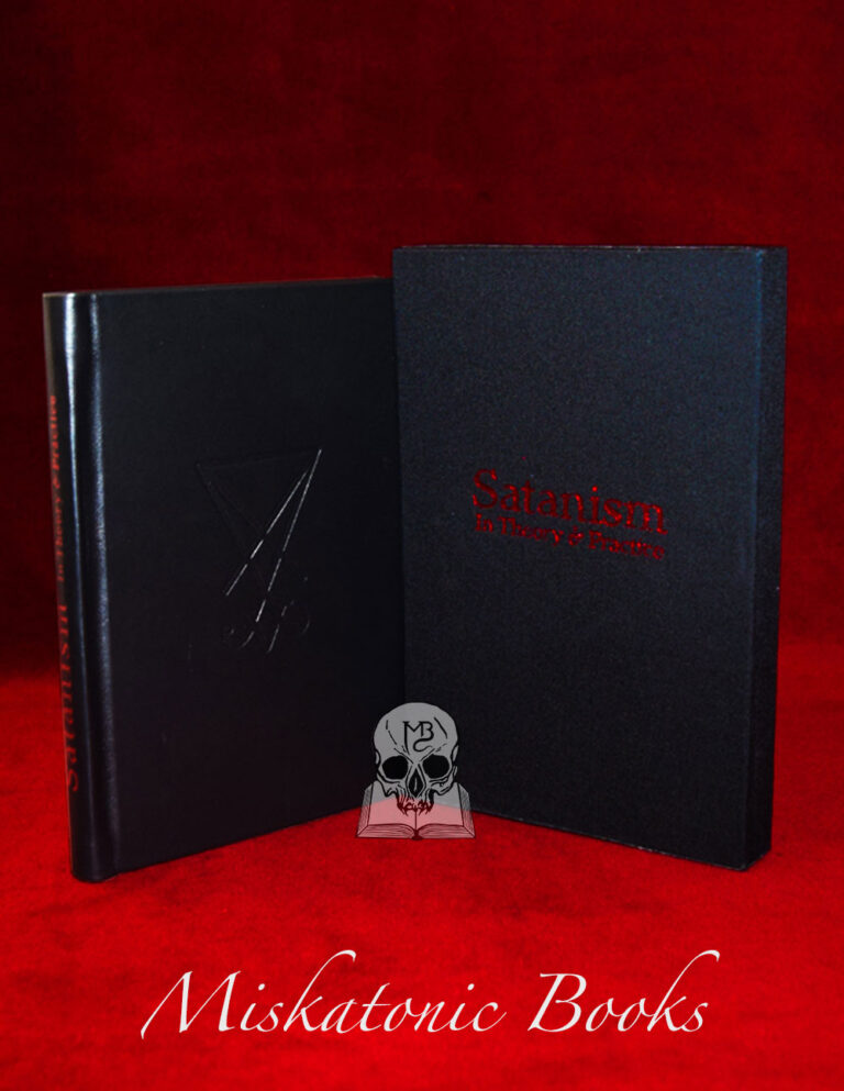 SATANISM IN THEORY AND PRACTICE by Evyn Aytch - Deluxe Leather Bound Limited Edition Hardcover in Custom Slipcase (Coven Edition)