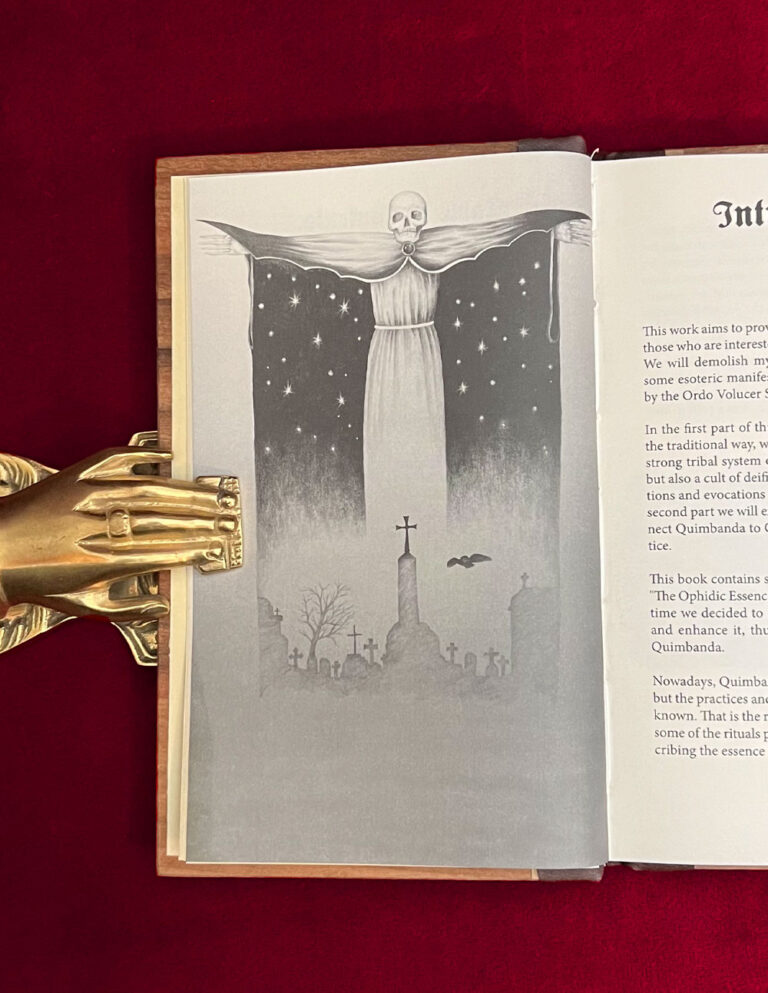 THE BLACK BOOK OF QUIMBANDA By Ophis Christos & Necrocosm (Deluxe Maioral Edition of only 77 copies Bound in Walnut Wood and Leather) This is #1 of 77! - Image 3
