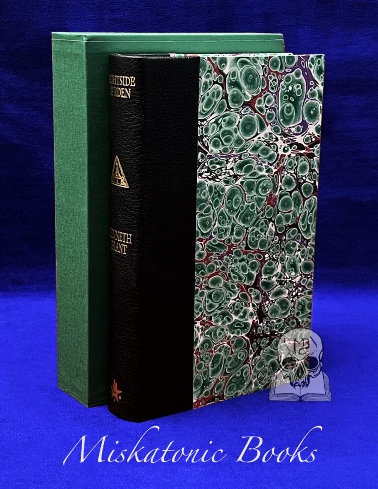NIGHTSIDE OF EDEN by Kenneth Grant - Signed Deluxe Quarter Bound in Leather and Marbled Boards in Custom Slipcase