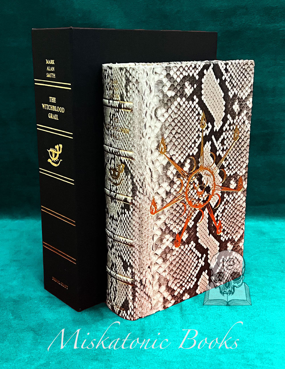 THE WITCHBLOOD GRAIL: The Second Volume in the Trilogy, The Way of Sacrifice by Mark Alan Smith (Signed, Inscribed and Sigilised, Bound in White Python, Consecrated Deluxe Edition) 