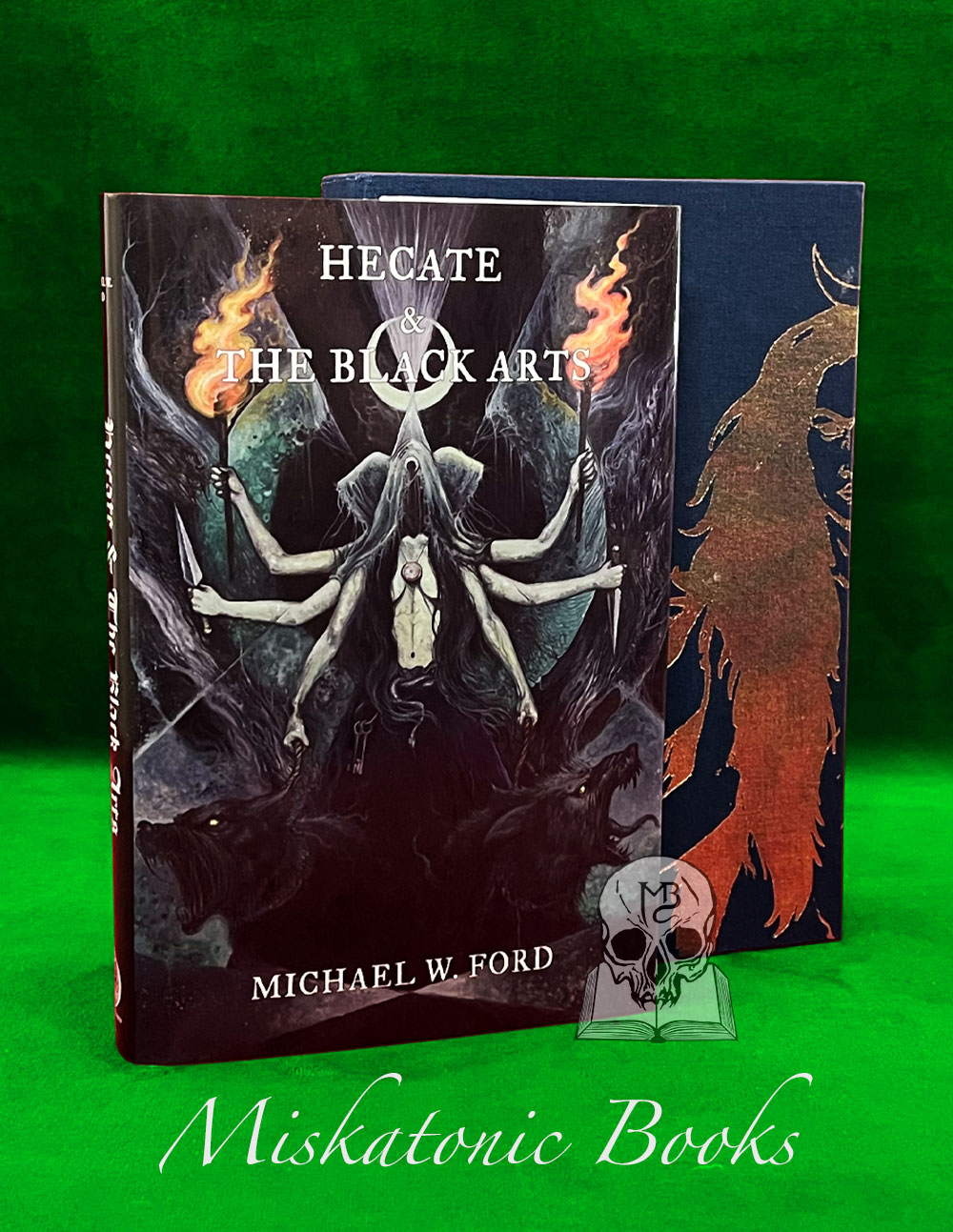 HECATE & THE BLACK ARTS: Liber Necromantia by Michael W. Ford (Deluxe Bound in Goat with Custom Slipcase Limited Edition Hardcover)