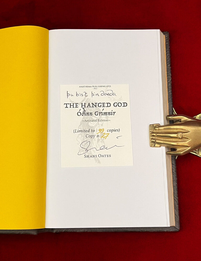 The Hanged God by Shani Oates - Deluxe Leather Bound Artisanal "18K" Limited Edition Hardcover in Custom Slipcase - Image 3