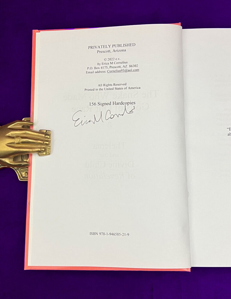 THE SNAKE WHO MADE GODS OF OUR RACE by Erica M. Cornelius, PhD - Signed Limited Edition Hardcover - Image 2