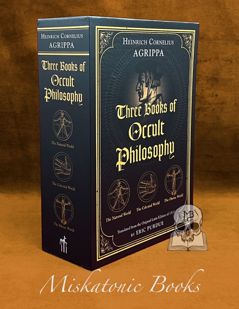 THREE BOOKS OF OCCULT PHILOSOPHY by Heinrich Cornelius Agrippa, translated by Eric Purdue - Three Volume Hardcover Set in Slipcase