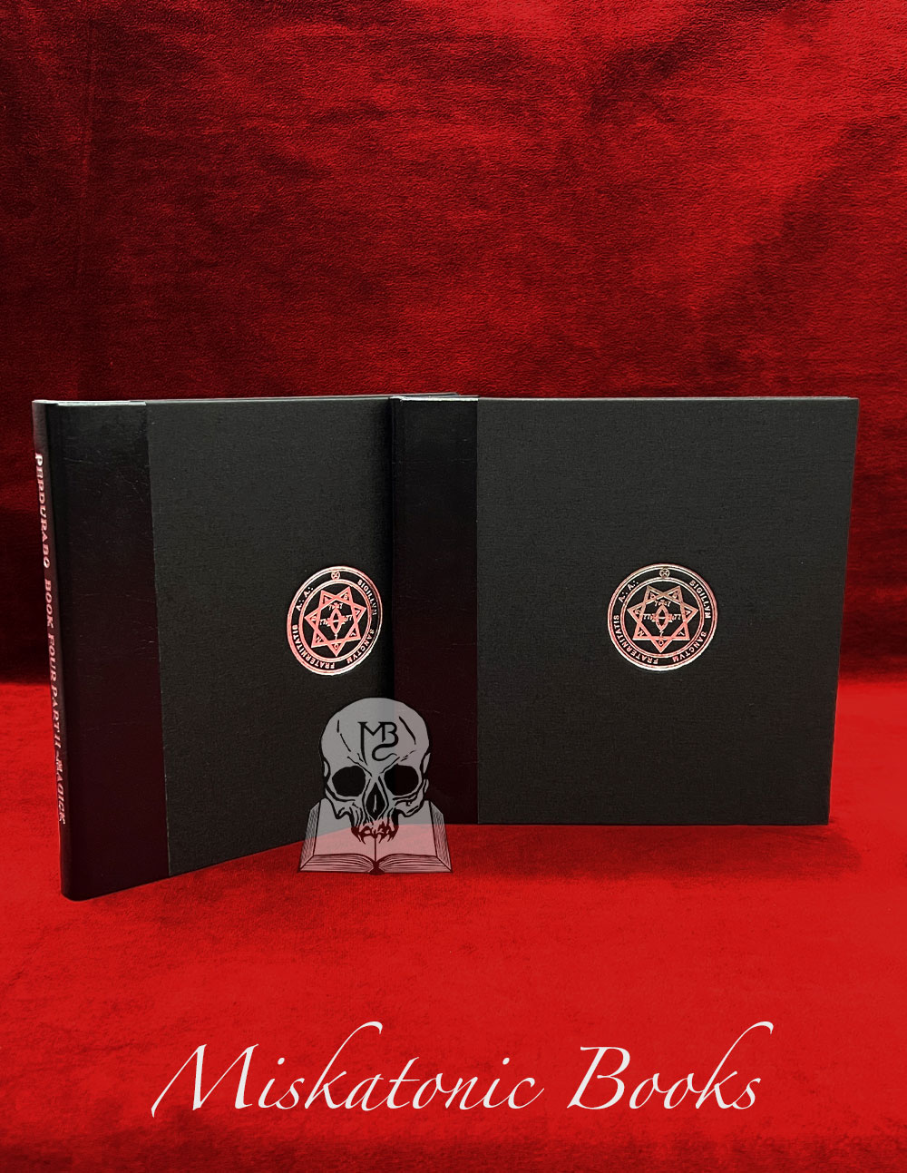 BOOK FOUR Part 1 : MYSTICISM &  Part 2 : MAGICK by Aleister Crowley and  Mary D’Este Sturges (Soror Virakam) - (Limited Edition Hardcover Quarter Bound in Leather and Linen)
