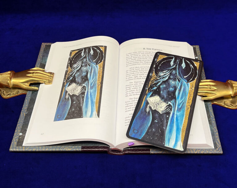 THE SERPENT IKONS by Helena van El - SIGNED Deluxe Limited Edition Quarter Bound in Leather in Custom Solander Box with Oversized Tarot Deck & Coin - Image 4