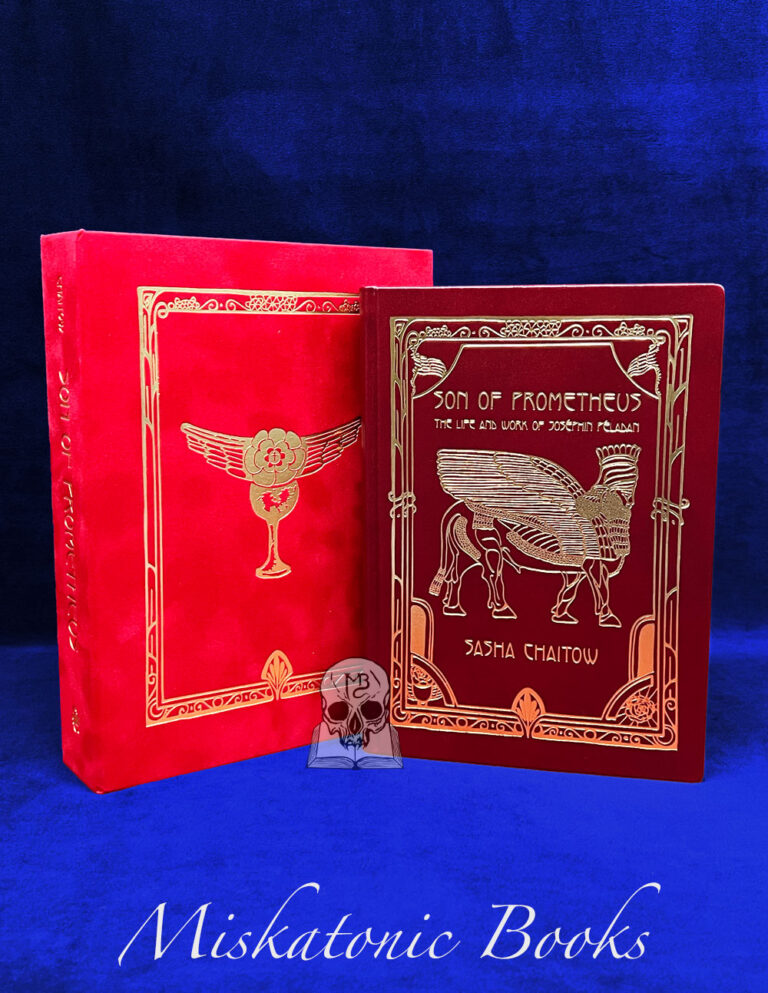 SON OF PROMETHEUS: The Life and Work of Joséphin Péladan by Dr. Sasha Chaitow - Deluxe Leather Bound Auric Edition in Custom Traycase