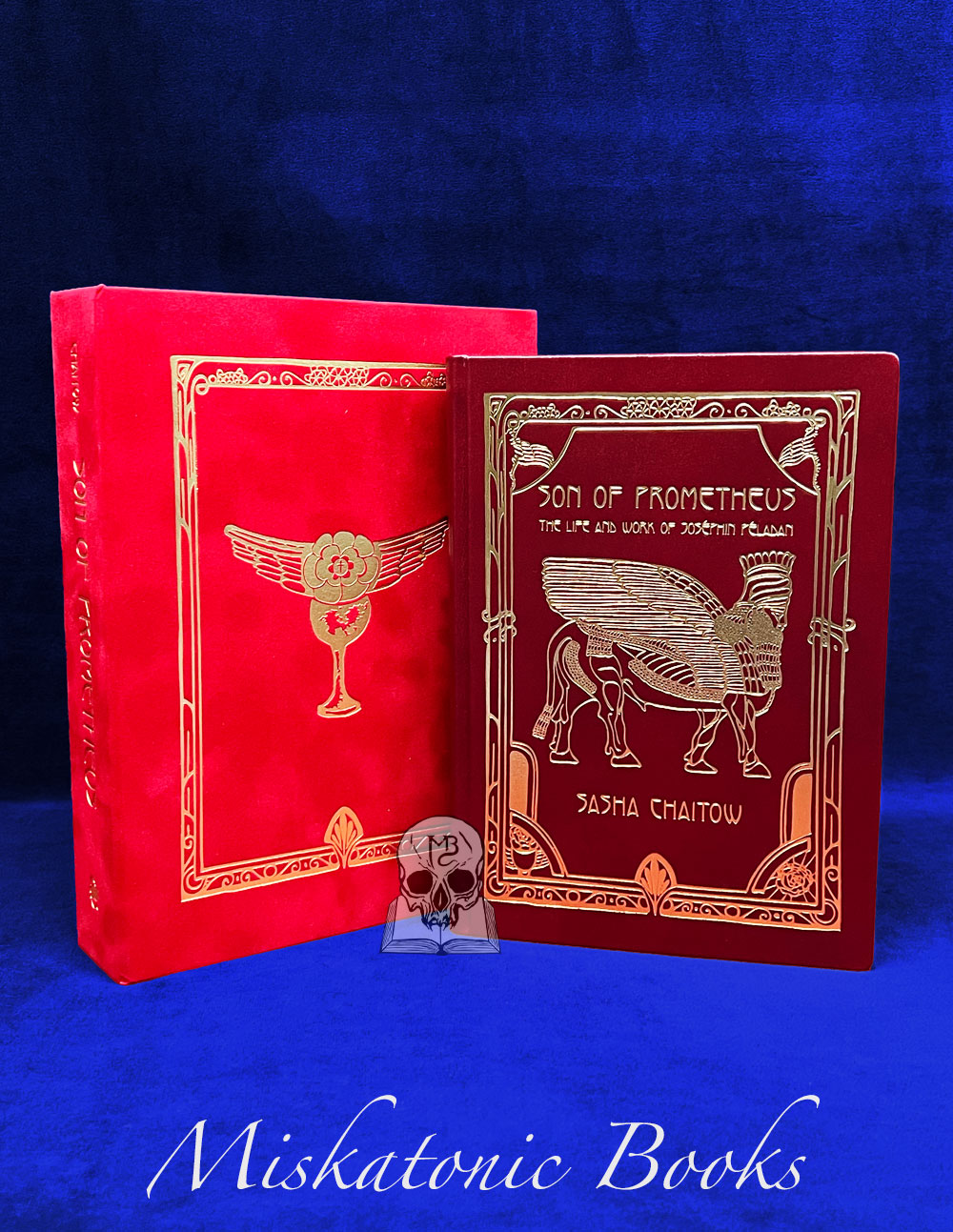 SON OF PROMETHEUS: The Life and Work of Joséphin Péladan by Dr. Sasha Chaitow - Deluxe Leather Bound Auric Edition in Custom Traycase