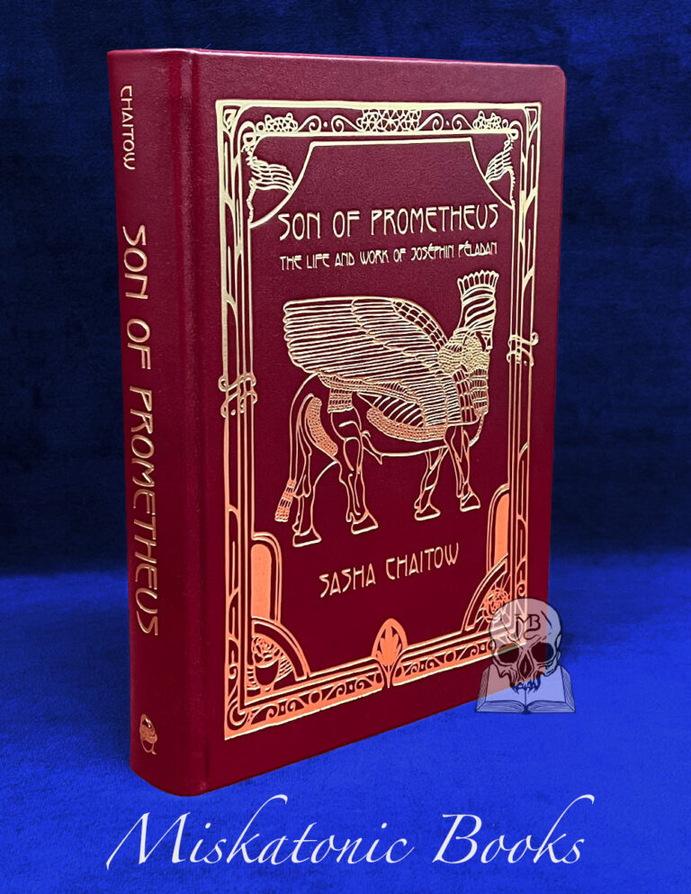 SON OF PROMETHEUS: The Life and Work of Joséphin Péladan by Dr. Sasha Chaitow - Deluxe Leather Bound Auric Edition in Custom Traycase - Image 2