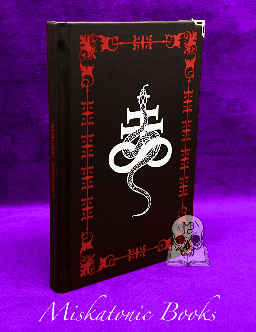 ACAUSAL SORCERY The Black Flame and Sinister Alchemy by Typhon Draconis - DELUXE Leather Bound Limited Edition with Altar Cloth