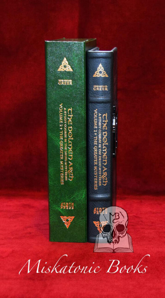 THE DOLMEN ARCH: A Study Course in the Druid Mysteries volume 2 The Greater Mysteries by John Michael Greer - Signed SPECIAL Leather Bound Limited Edition Hardcover in Custom Traycase - Image 3