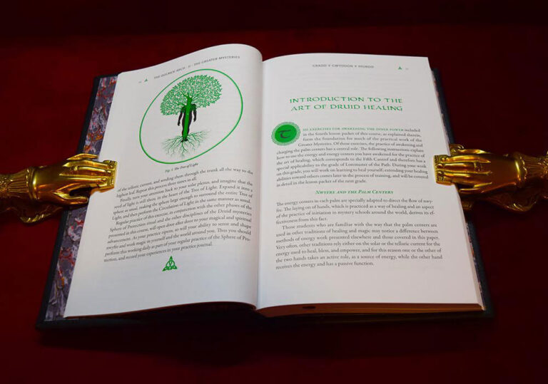 THE DOLMEN ARCH: A Study Course in the Druid Mysteries volume 2 The Greater Mysteries by John Michael Greer - Signed SPECIAL Leather Bound Limited Edition Hardcover in Custom Traycase - Image 5