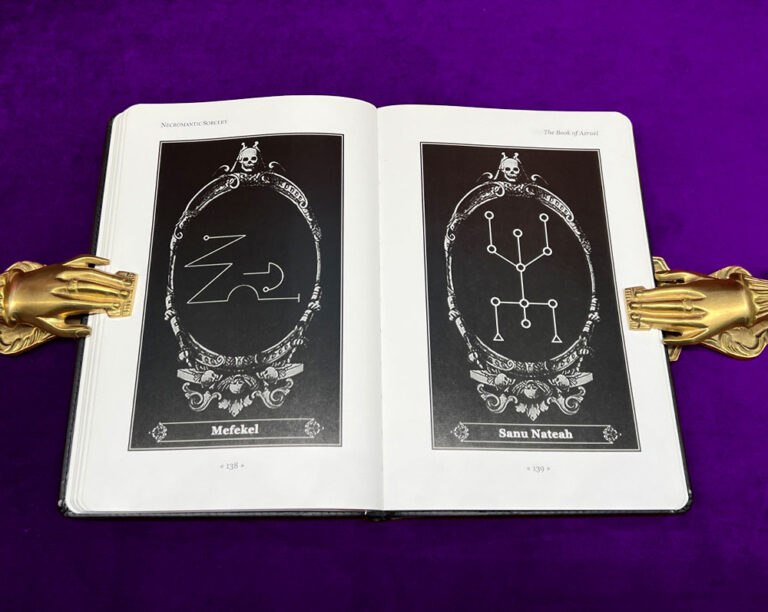 NECROMANTIC SORCERY: The Forbidden Rites of Death Magick by Dante Abiel - Deluxe Leather bound Limited Edition with Signed Bookmark - Image 3