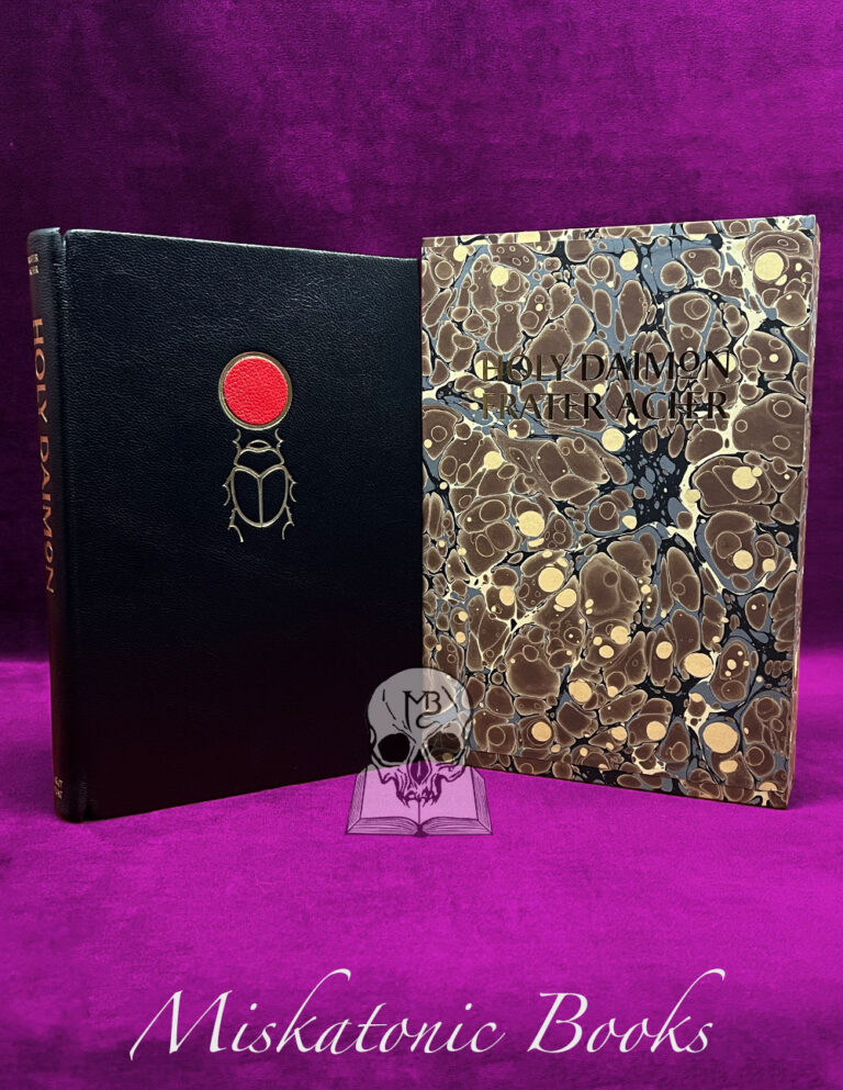 HOLY DAIMON by Frater Acher - Deluxe Leather Bound Limited Edition Hardcover 2nd Edition in Custom Marbled Slipcase