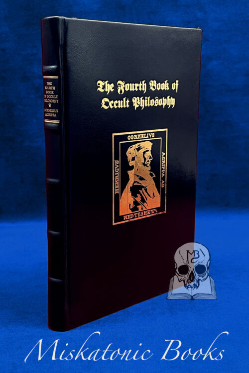 THE FOURTH BOOK OF OCCULT PHILOSOPHY by Henry Cornelius Agrippa - DELUXE LEATHER Hardcover Edition
