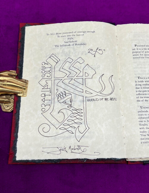 TOTEMIC INVOCATION OF THE SHADOW SELVES: A Rite of Otherness Entire - Singed and Sigilized Limited Hardcover in Leather Wrap (Very Rare) - Image 3