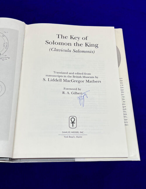 THE KEY OF SOLOMON THE KING (CLAVICULA SALOMONIS) BY S. Liddell MacGregor Mathers with Forward by R.A. Gilbert - Signed First Edition Hardcover - Image 2