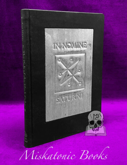 THE CULT OF THE BLACK CUBE: A Saturnian Grimoire by Dr. Arthur Moros (Deluxe Leather Bound Auric Edition with Lead Saturnian Plate on Cover)