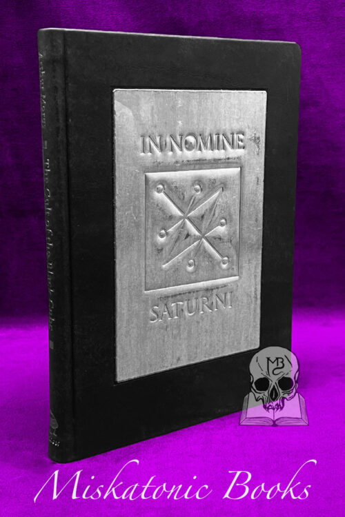 THE CULT OF THE BLACK CUBE: A Saturnian Grimoire by Dr. Arthur Moros (Deluxe Leather Bound Auric Edition with Lead Saturnian Plate on Cover)