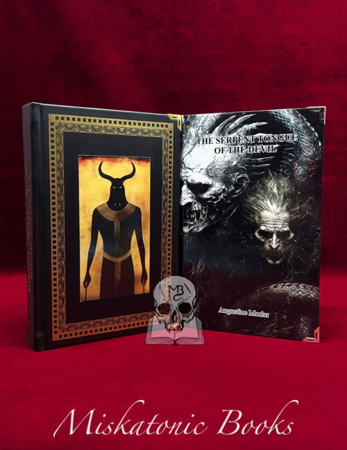 THE SATANIC MANUAL OF THE ABYSMAL SERPENT by Agustine Moriar - Deluxe Leather Bound Limited Edition Hardcover + Extra Book
