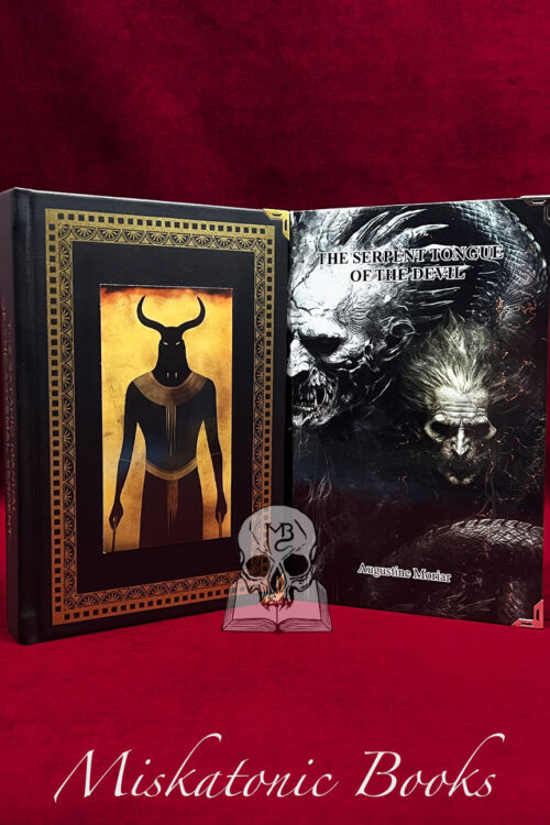 THE SATANIC MANUAL OF THE ABYSMAL SERPENT by Agustine Moriar - Deluxe Leather Bound Limited Edition Hardcover + Extra Book