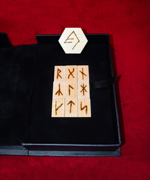 RUNA: The Wisdom of the Runes by A.D. Mercer - SIGNED Fine Deluxe Leather Bound Edition In Custom Solander Box with Wood Runes. - Image 3