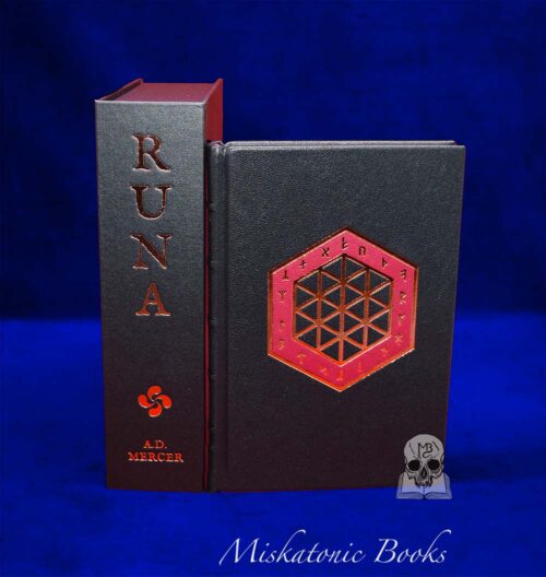 RUNA: The Wisdom of the Runes by A.D. Mercer - SIGNED Fine Deluxe Leather Bound Edition In Custom Solander Box with Wood Runes. - Image 2