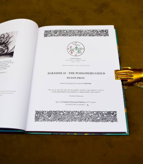 ALRAUNE: THE POISONERS GUILD by Chthonia, Rebecca Beyer, Tugce Okay and more - Deluxe Half Bound in Leather and Marbled Boards Artisanal Edition in Custom Slipcase - Image 7