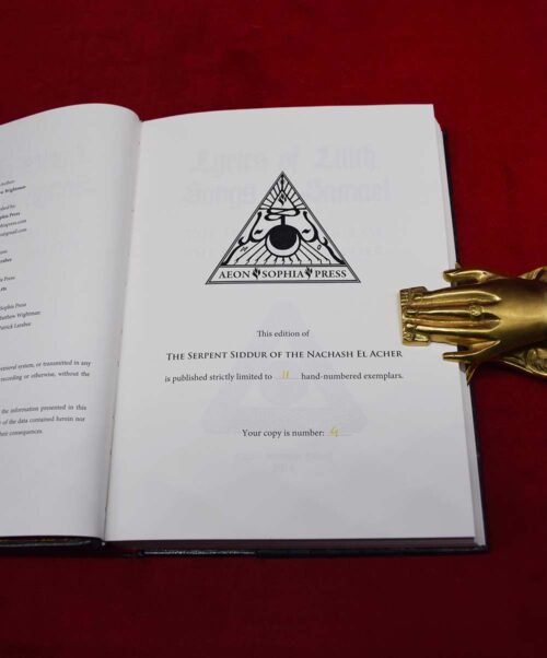 Lyrics of Lilith, Songs of Samael: The Serpent Siddur of the Nachash El Acher by Matthew Wightman - Devotee edition bound in Leather. - Image 3