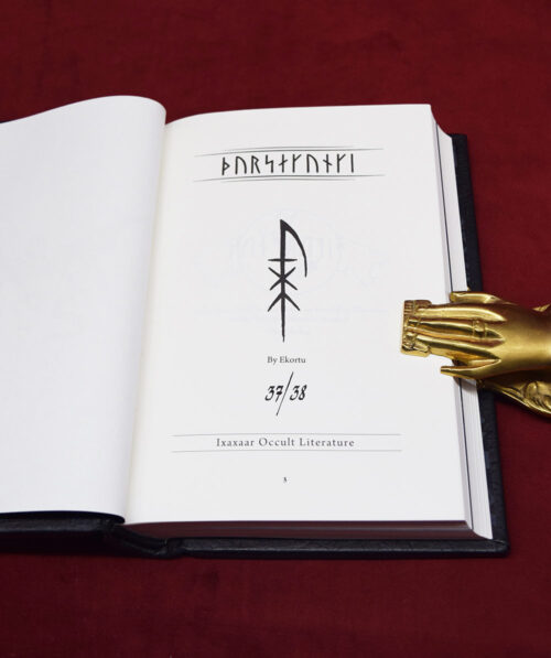 THURSAKYNGI Vol I The Essence of Thursian Sorcery by EKORTU - BOOK Bound in Goatskin, with Crow Feather and Talisman - Image 2